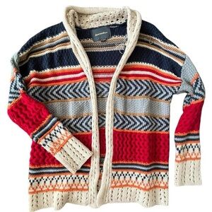 Multi-coloured striped cardigan with a boho vibe #bohostripes
-869